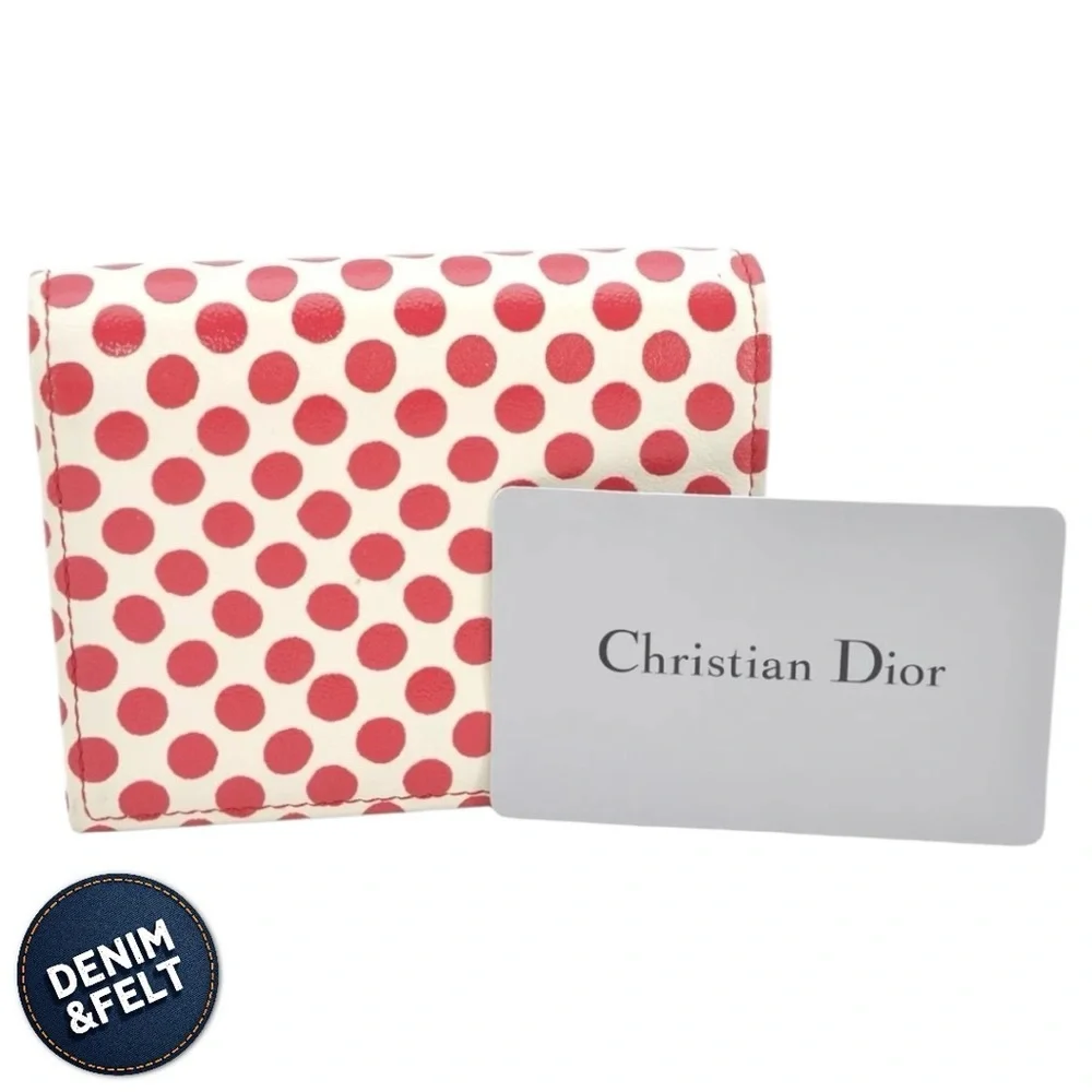 Christian Dior Diorarmour Polka Dot Lady Dior Card Case/Pouch/Wallet | RARE!!♥️